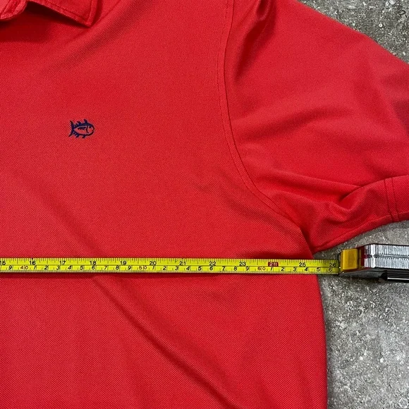 Southern Tide Coral Men's Polo Shirt - Picture 8 of 8